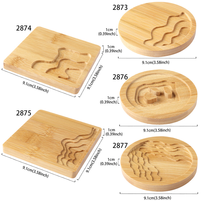 Wood Coaster Set Epoxy Resin Casting Craft Kit River Edge 5-count