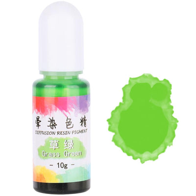 Alcohol Ink Diffuse Resin Pigment 10g 10ml 0.35oz, Grass Green