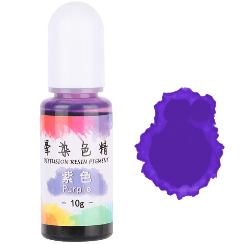 Alcohol Ink Diffuse Resin Pigment 10g 10ml 0.35oz, Purple
