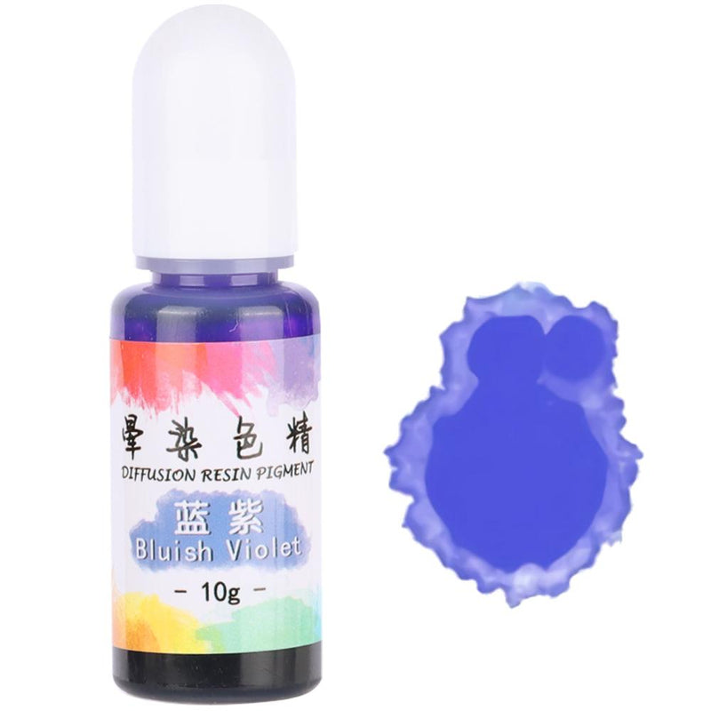 Alcohol Ink Diffuse Resin Pigment 10g 10ml 0.35oz, Bluish Violet