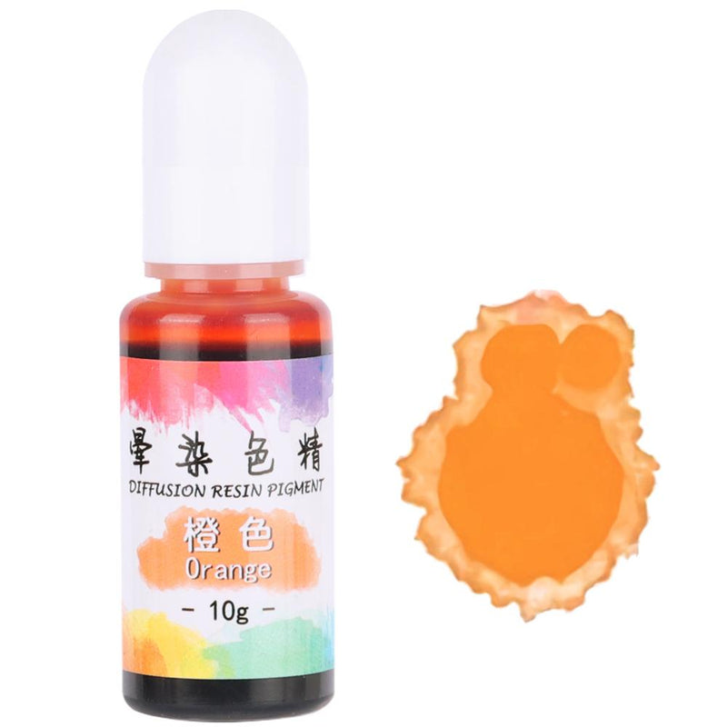 Alcohol Ink Diffuse Resin Pigment 10g 10ml 0.35oz, Orange