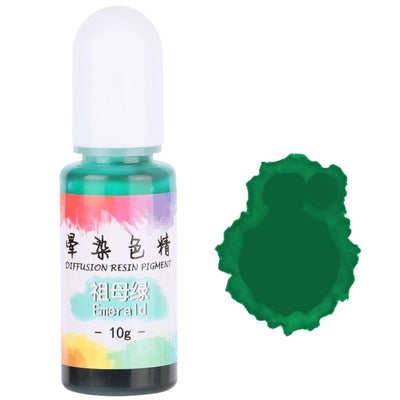 Alcohol Ink Diffuse Resin Pigment 10g 10ml 0.35oz, Emerald