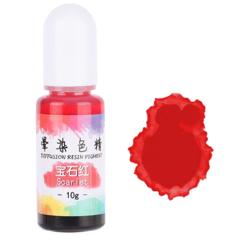 Alcohol Ink Diffuse Resin Pigment 10g 10ml 0.35oz, Scarlet