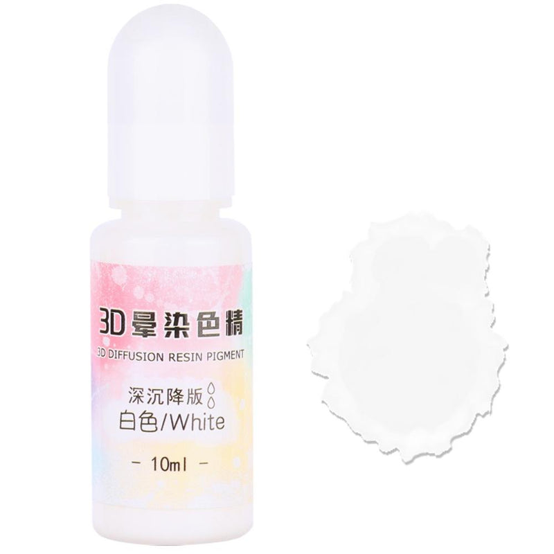 Alcohol Ink Diffuse Resin Pigment 10g 10ml 0.35oz, White(sink)