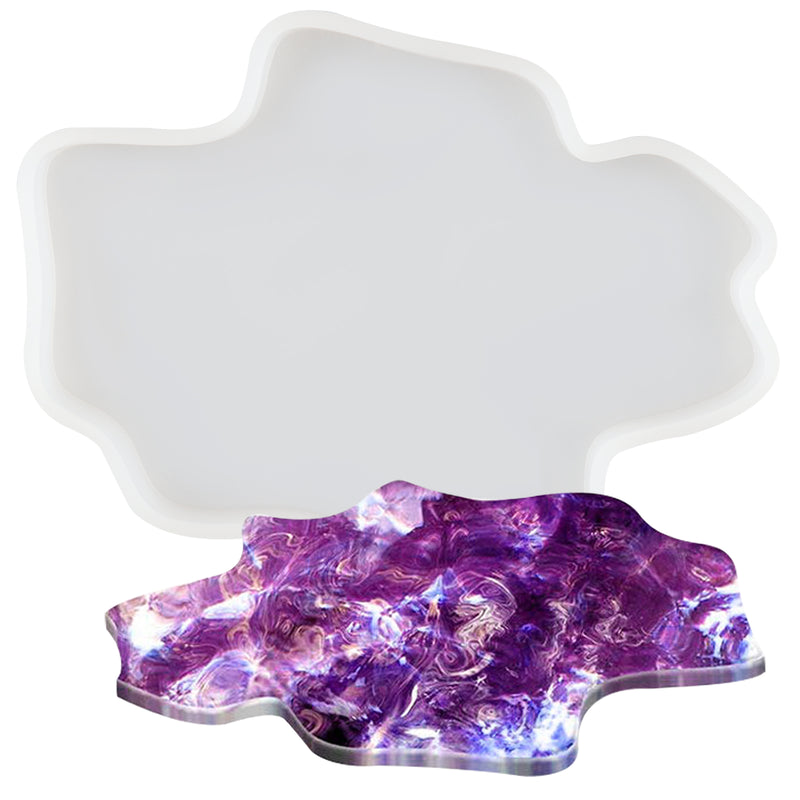 Agate Coaster Epoxy Resin Silicone Mold 14x9.8x1.2cm