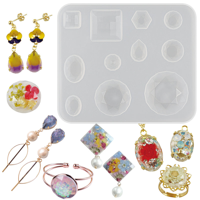Faceted Gemstone Resin Silicone Mold