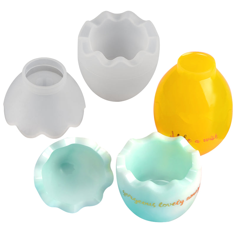 Egg Trinket Box Epoxy Resin Mold with Lid 2.6x1.6x2.2inch