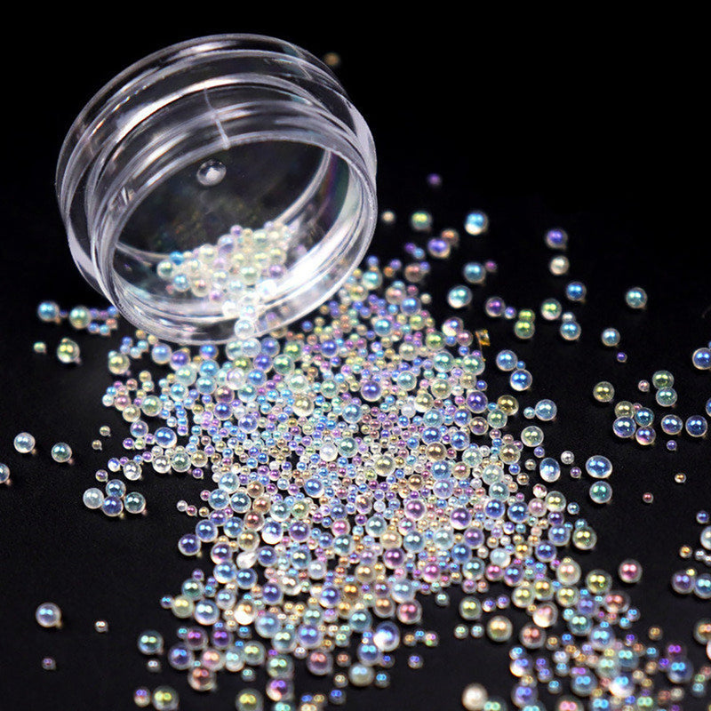 Mini Bubble Beads, Caviar Bead for Nail Art Decoration, Clear Nail Microbead For DIY UV Resin Filling, Nail Caviar Bead, Resin Filler Bubble