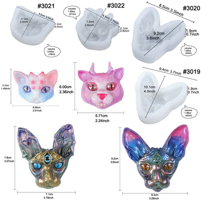 Devil Cat Silicone Molds 4-Bundle Set for Jewelry Casting Supplies