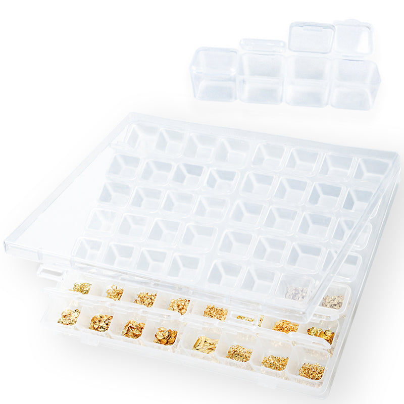 Clear Plastic Organizer Box 56 Grides 21x17.4x2.6cm