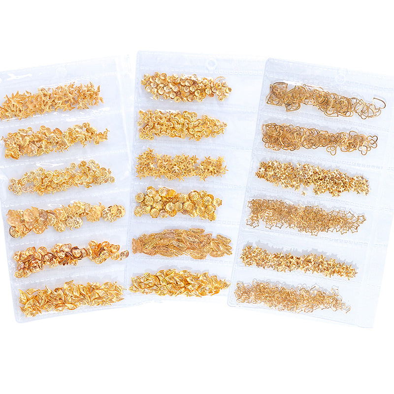 Gold Metal Slices 18 Styles