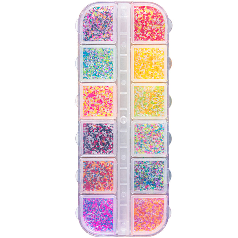 Rainbow Snowflake Confetti 12-gride