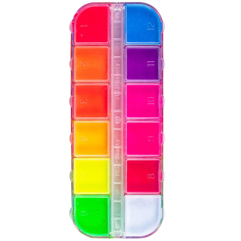 12 Colors Fluorescent Pigment Powders