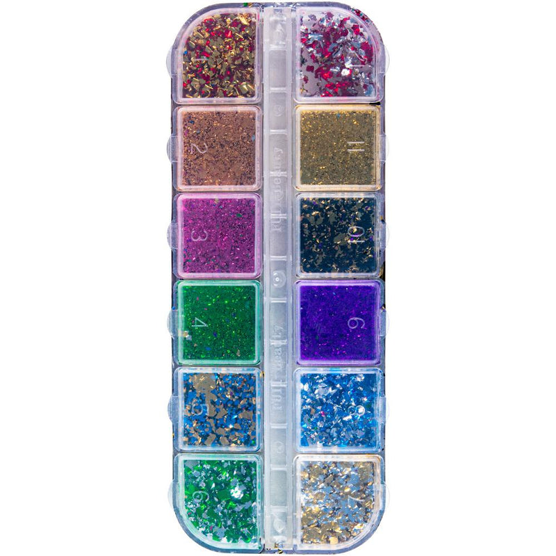 Mixed Color Metallic Flakes 12-gride