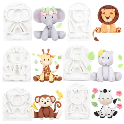 Jungle Animals Fondant Silicone Molds