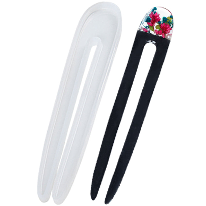 Hair Stick Epoxy Resin Silicone Mold U-Shape