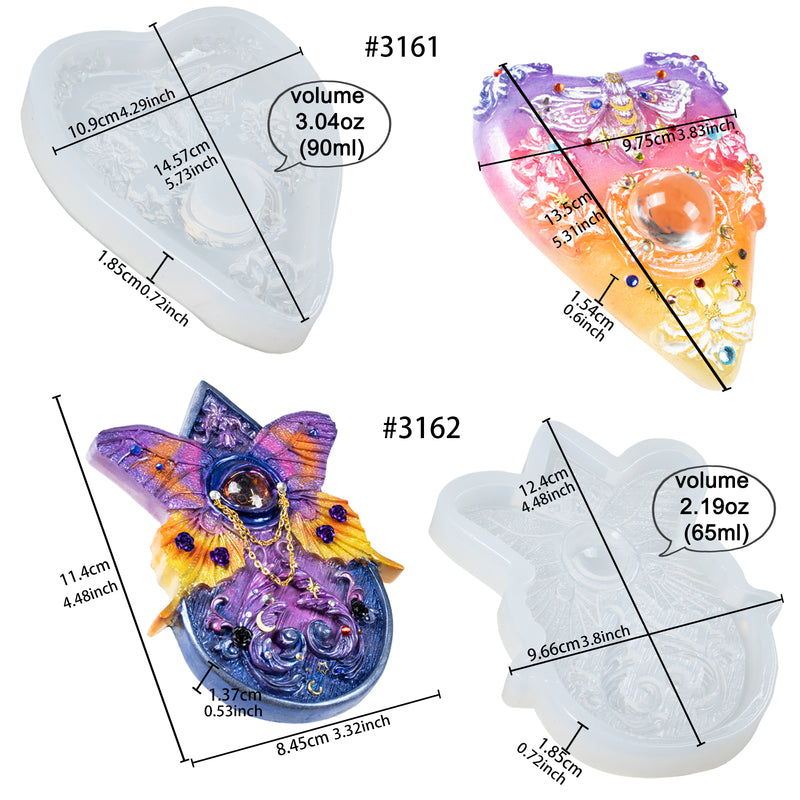 Planchette Resin Silicone Molds 2-in-set 5.3inch