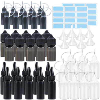 Resin Casting Supplies Kits Squeeze Dispensing Bottles 10ml-35ml with Funnel Labels