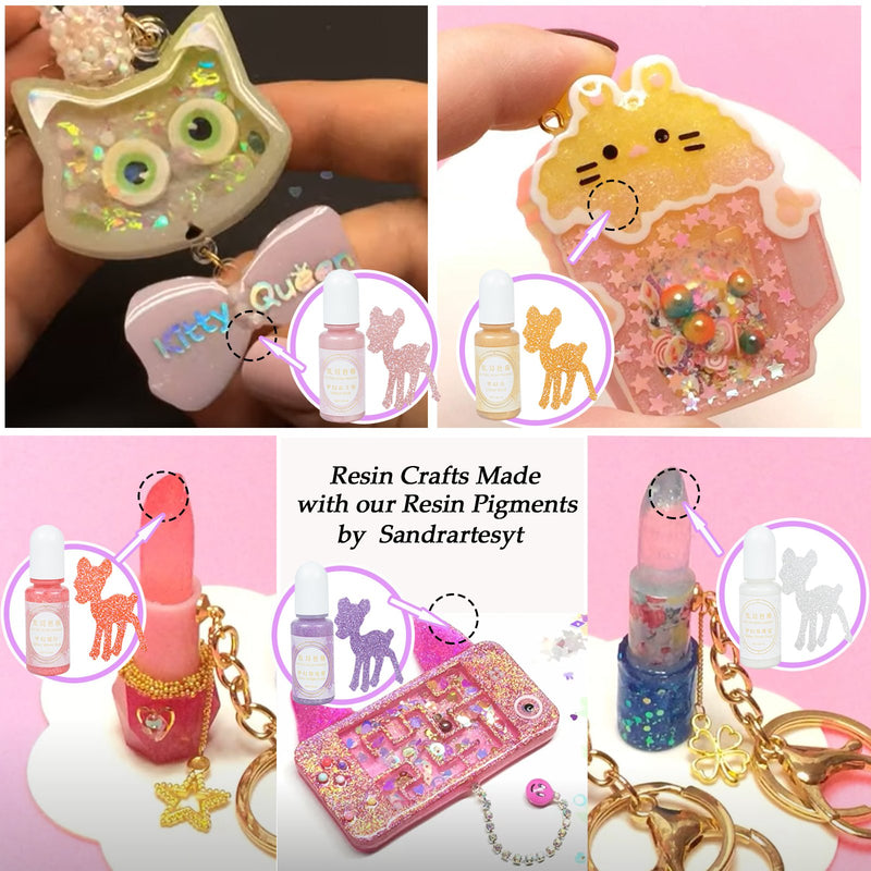 24 Colors Glitter Resin Pigments