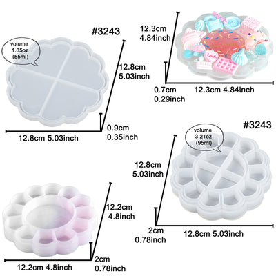 Flower Trinket Box Resin Silicone Mold with Lid 4.8inch