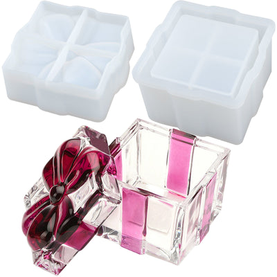 Square Gift Box Resin Silicone Mold with Lid