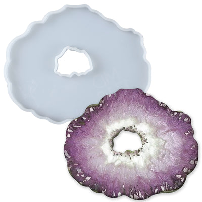 Geode Slice Coaster Silicone Resin Mold 5.1x4.3inch