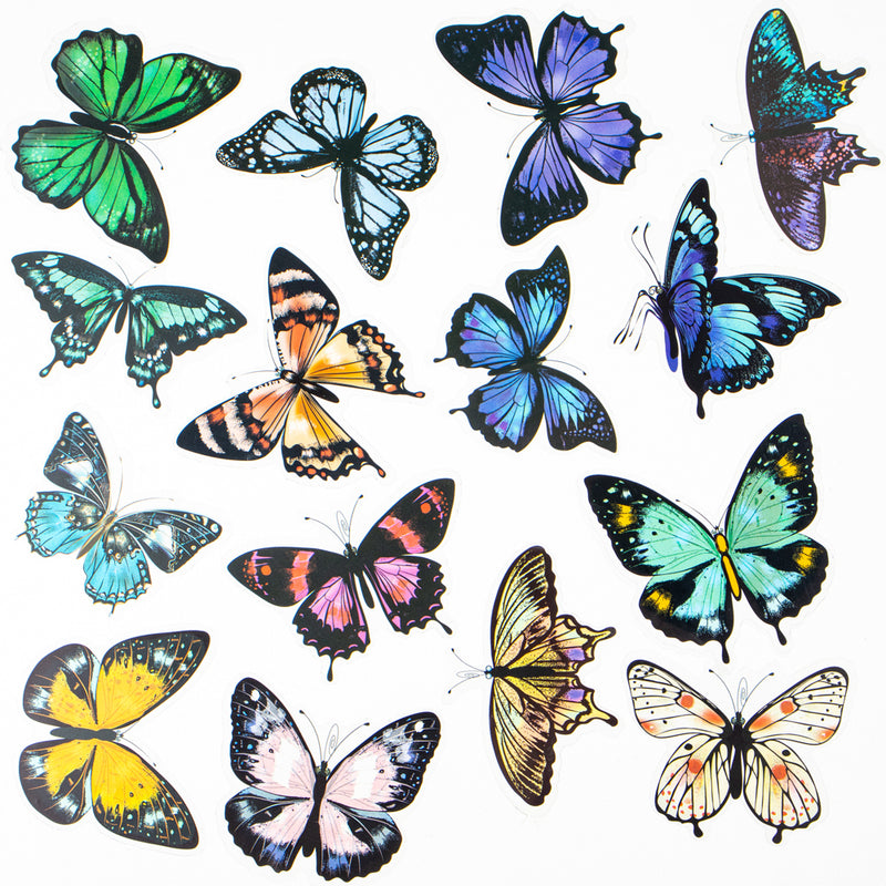 Vintage Butterfly Stickers 30-film Large
