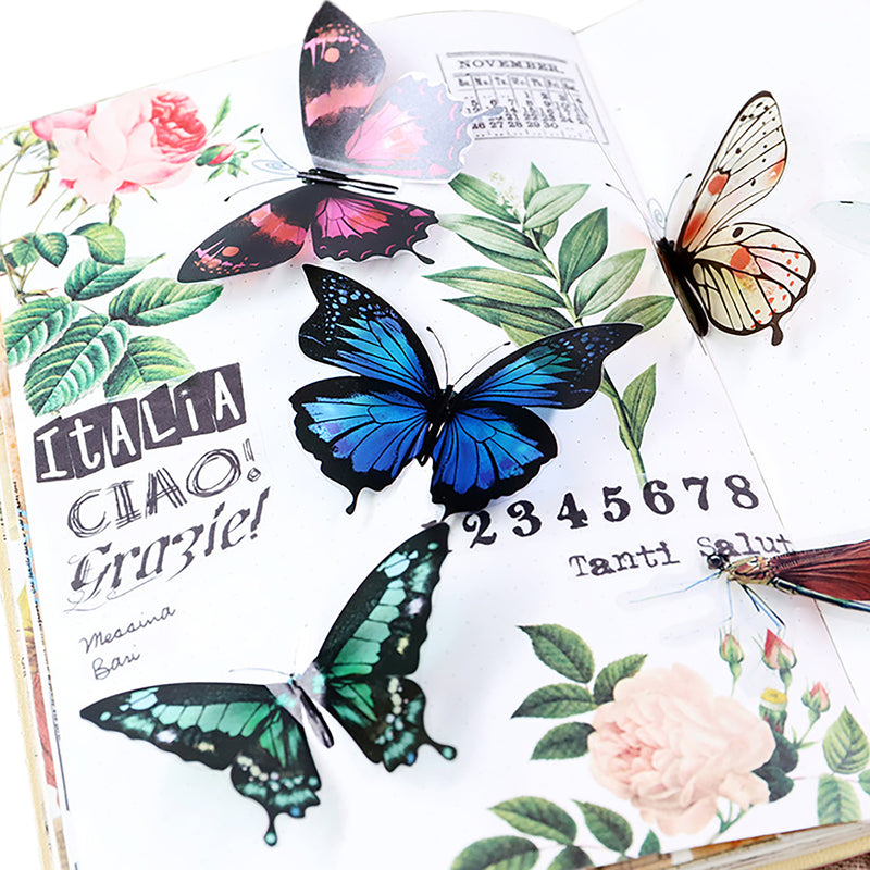 Vintage Butterfly Stickers 30-film Large