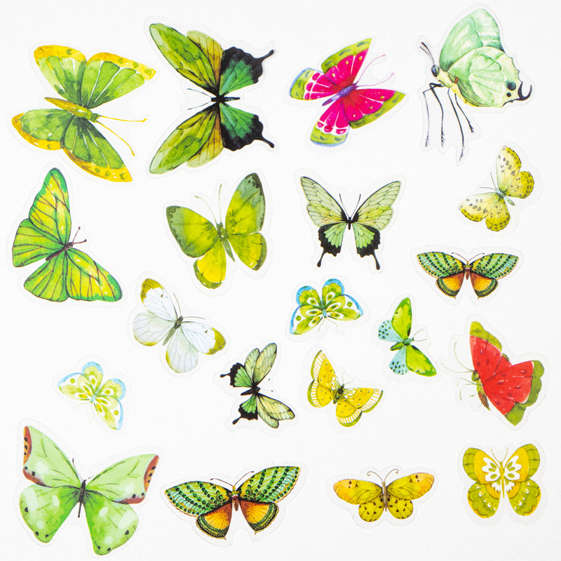 Butterfly Stickers 40-film, Green
