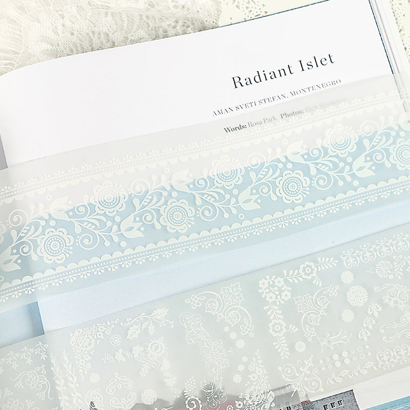 Lace Flower Sticker Tapes 6 Rolls