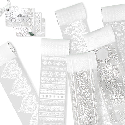 Lace Flower Sticker Tapes 6 Rolls