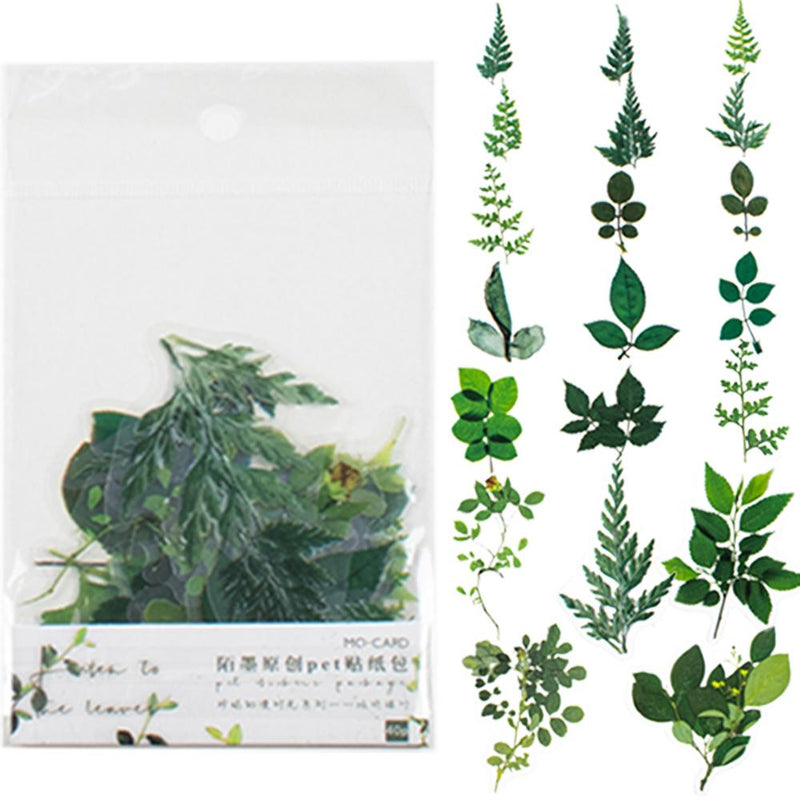 Green Plant Stickers 40-count
