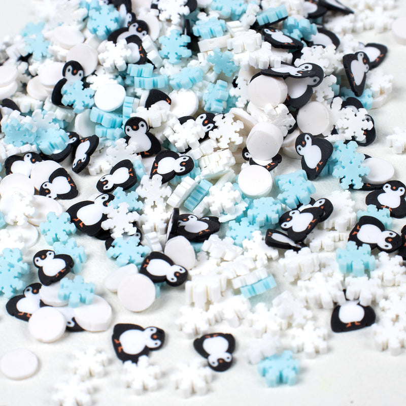 Polymer Clay Penguin Snowflake Sprinkles 20g