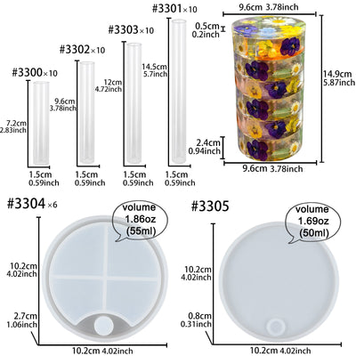 Rotatable Storage Box Resin Silicone Moulds Set with Lid & Bearings 47-count, Multi-layer