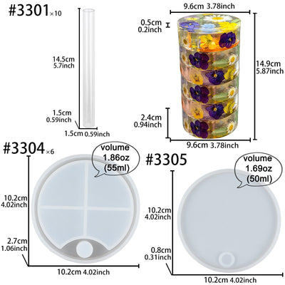 6-Layer Rotatable Storage Box Resin Silicone Moulds Set 17-count