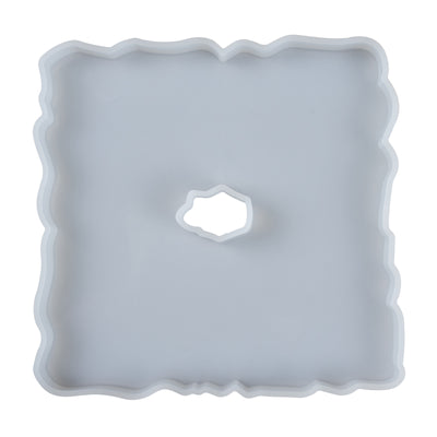 Square Agate Coaster Silicone Molds with Center Holes 4.8x4.9inch