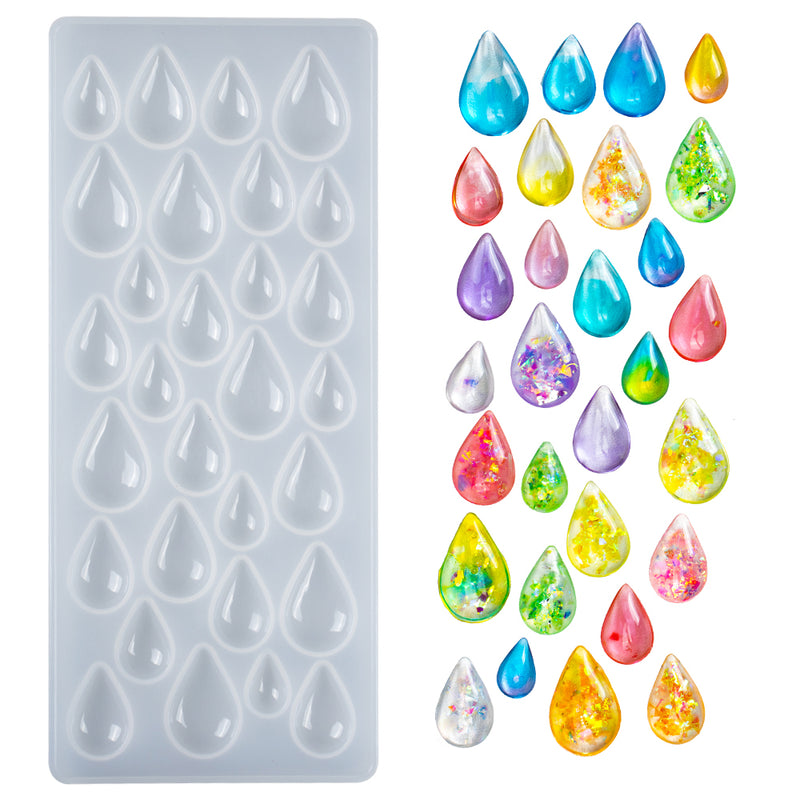 Teardrops Cabochon Resin Silicone Mold 29-cavity