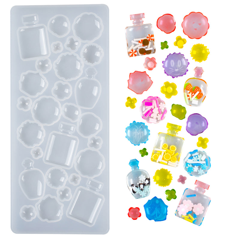Purfume Bottles Cabochon Resin Silicone Mold 27-cavity