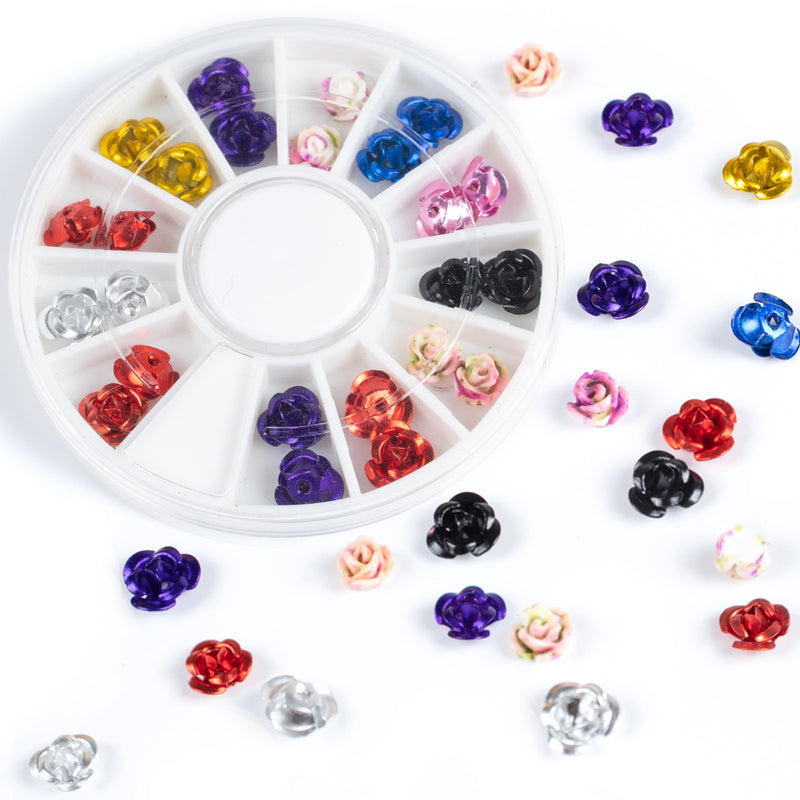 3D Metal Rose Flowers 12-color