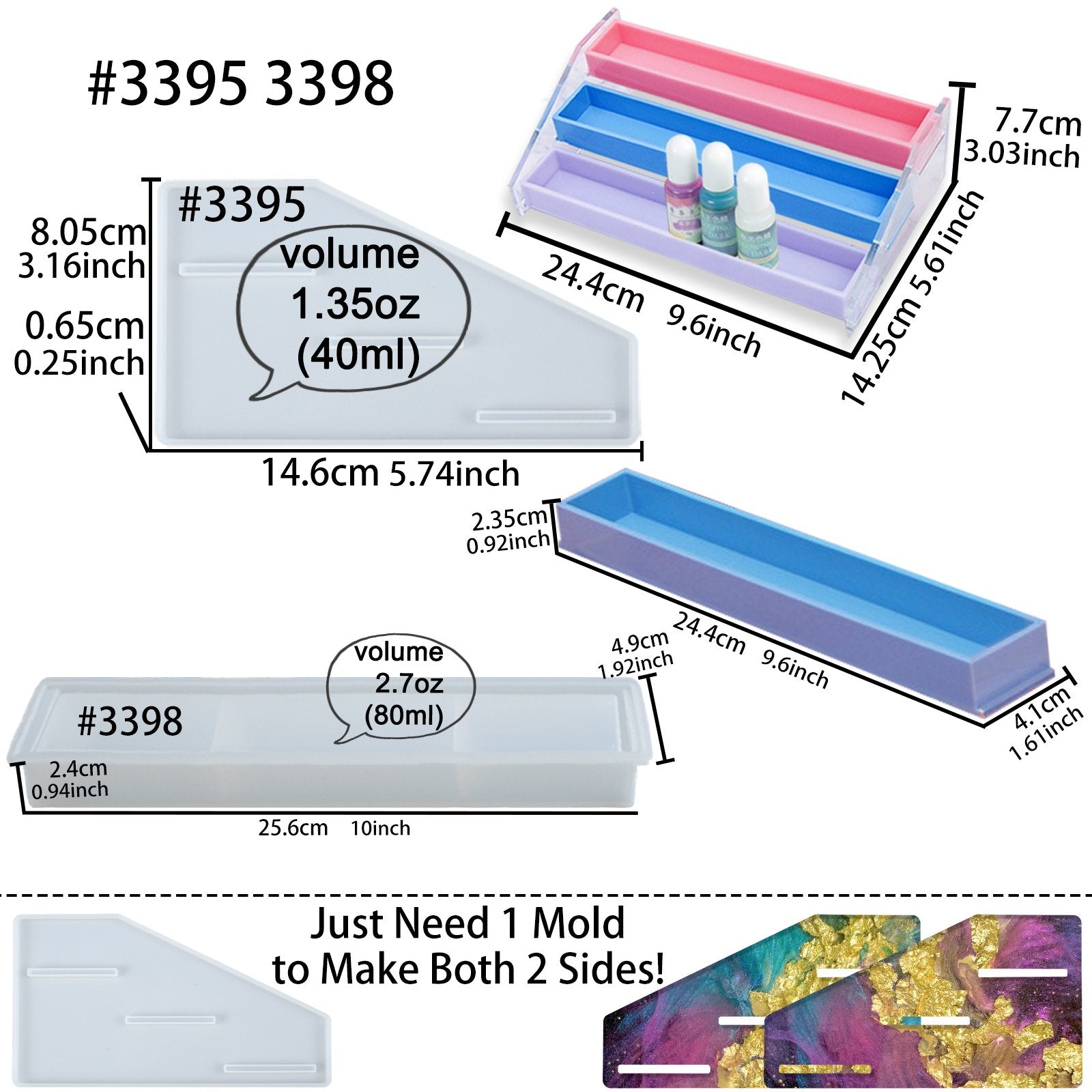 Storage Rack Epoxy Resin Silicone Mold 3 Tiers – FUNSHOWCASE