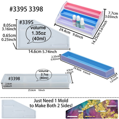 Storage Rack Epoxy Resin Silicone Mold 3 Tiers