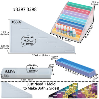 Display Organizer Epoxy Resin Silicone Mold 7 Tier