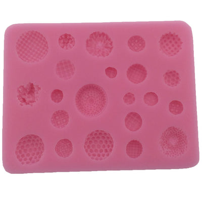 Mini Floral Buttons Fondant Silicone Mold