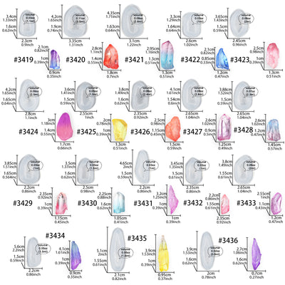 Crystal Quartz Rock Epoxy Resin Silicone Molds Set 18-count Small 0.9-1.6inch
