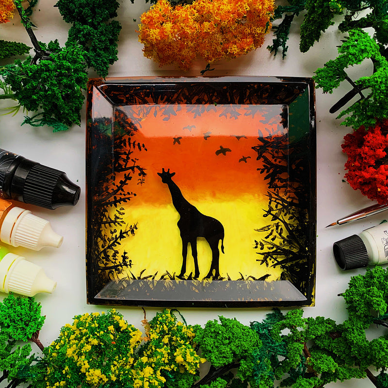Dish Epoxy Resin Silicone Mold Square 4.3inch