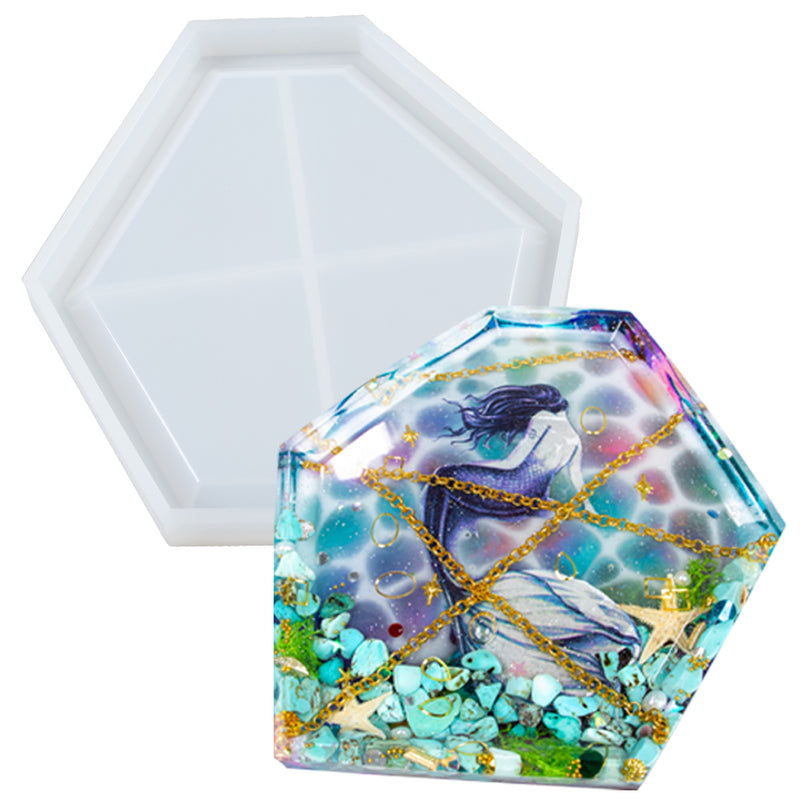 Irregular Geometric Dish Epoxy Resin Silicone Mold 5.9x4.9x0.47inch