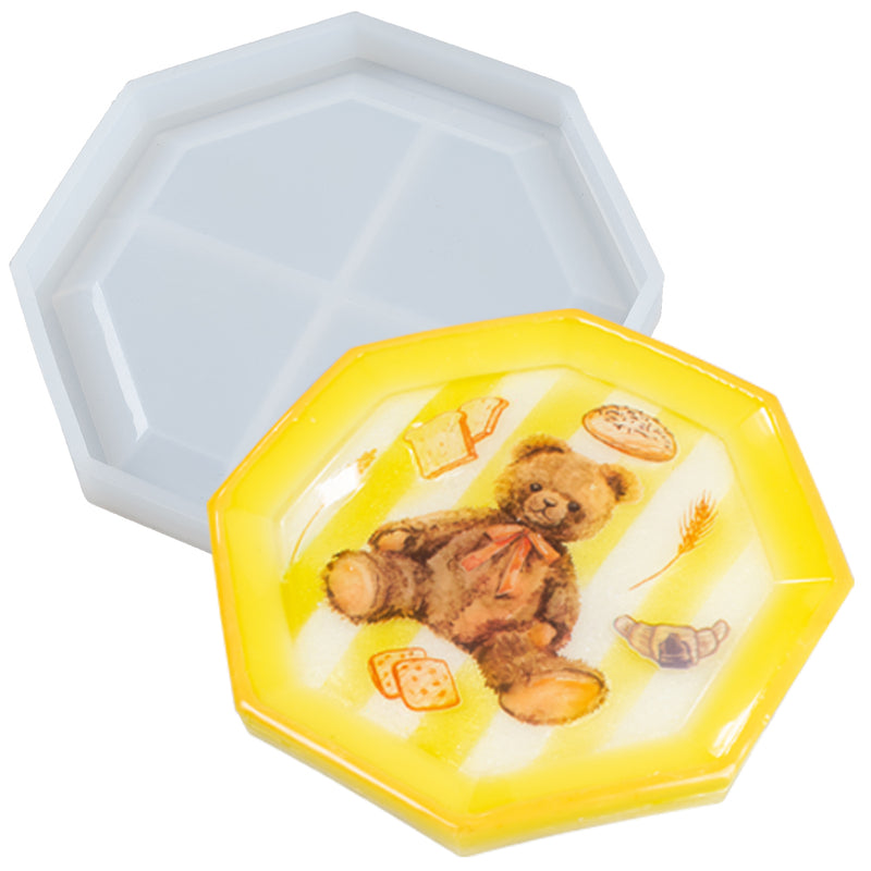 Octagon Dish Epoxy Resin Silicone Mold 4.7inch