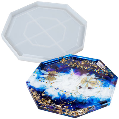 Dish Epoxy Resin Silicone Mold Large Octagon 8.26inch