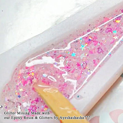 Hollow Heart & Star Glitter Confetti 24-pot