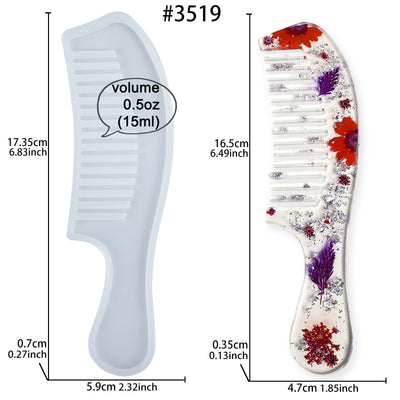 Comb Resin Silicone Mold 7x1.8x0.3inch